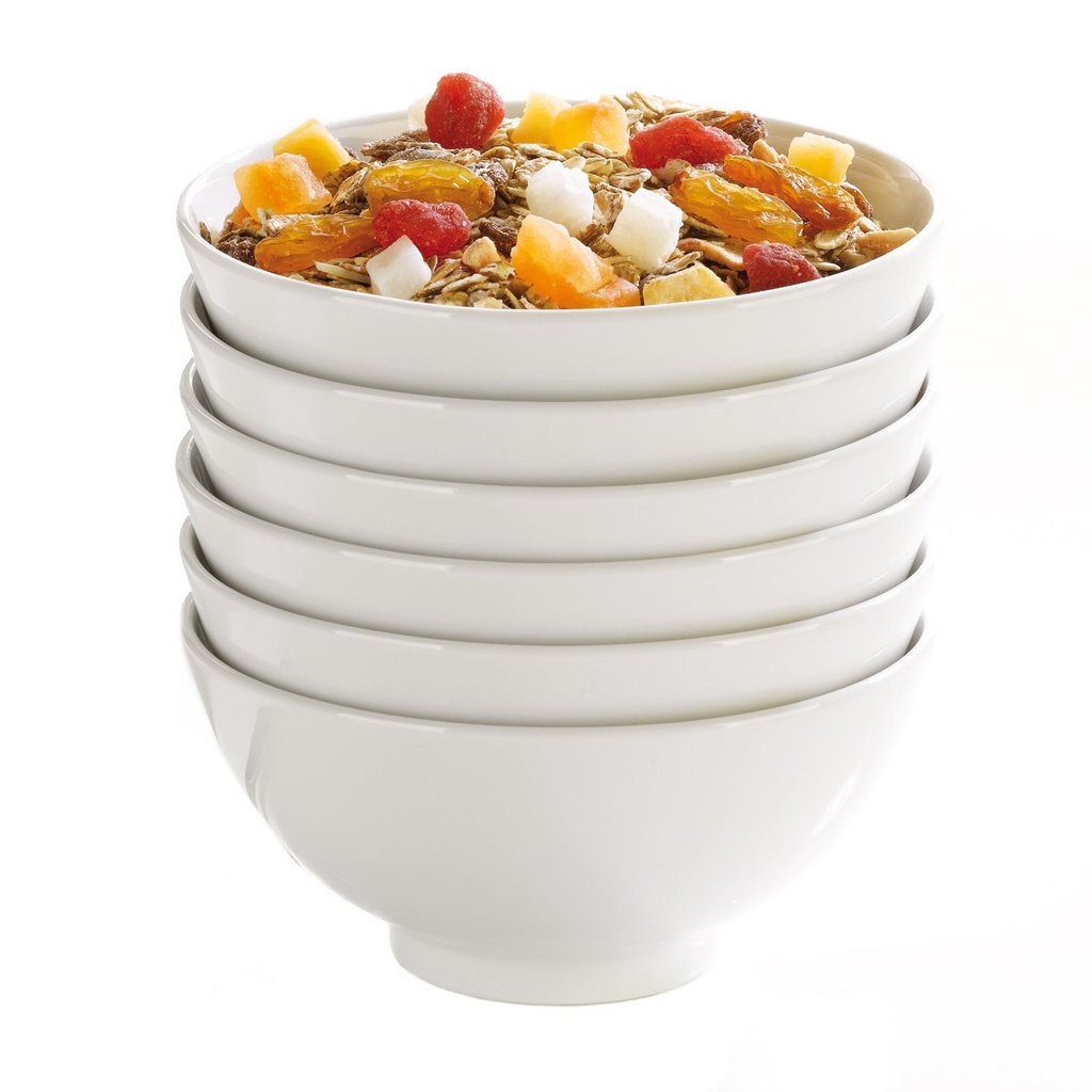 DEGRENNE EVENTO.BLANC — Porcelain stackable bowl 14cm — 202626 (Pack of 6 pieces)