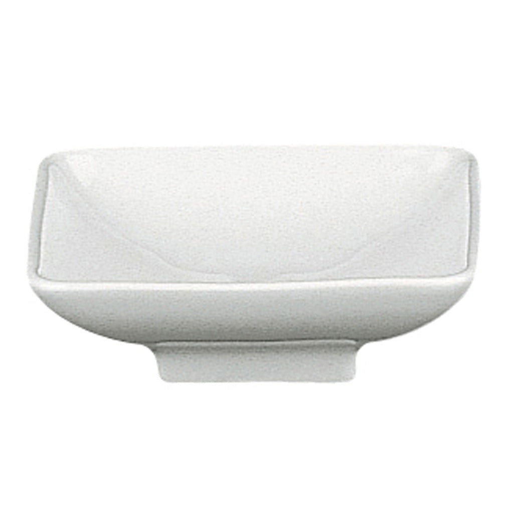 DEGRENNE MODULO BLANC — Square bowl, footed coupe — 136503 (Pack of 6 pieces)