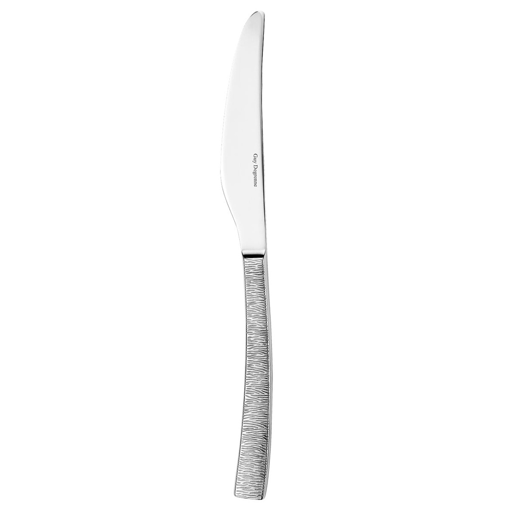 DEGRENNE ASTREE CISELE — Table knife solid handle serrated — 154002 (Pack of 12 pieces)