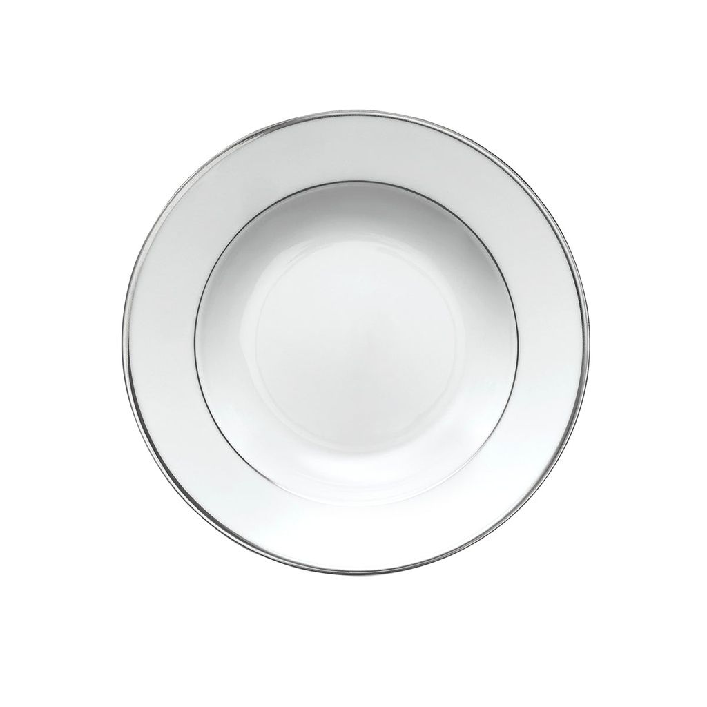 DEGRENNE GALON PLATINE round soup plate 22.5 cm — 190053
