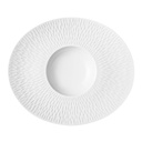 DEGRENNE BOREAL SATIN BLANC — Shallow Bowl w/wide oval rim satin finish — 193324 (Pack of 3 pieces)