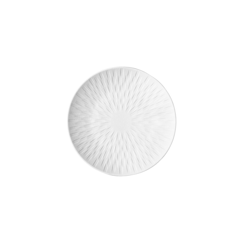 DEGRENNE BOREAL SATIN BLANC — Round bread and butter plate 15cm — 202470 (Pack of 6 pieces)