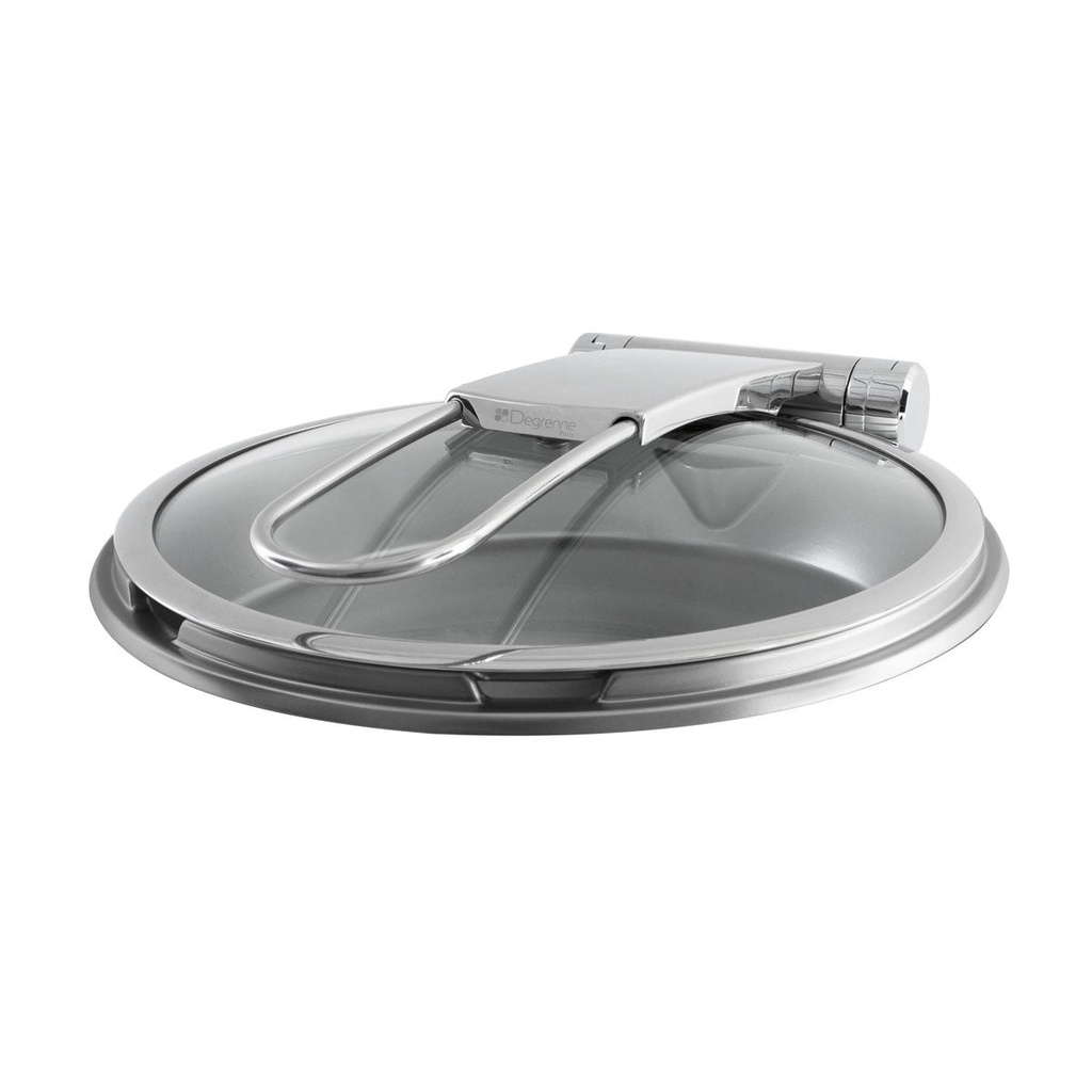 DEGRENNE EVENTO CHAFING DISH — Lid with stainless steel gutter, tempered glass — 203470 (One piece)