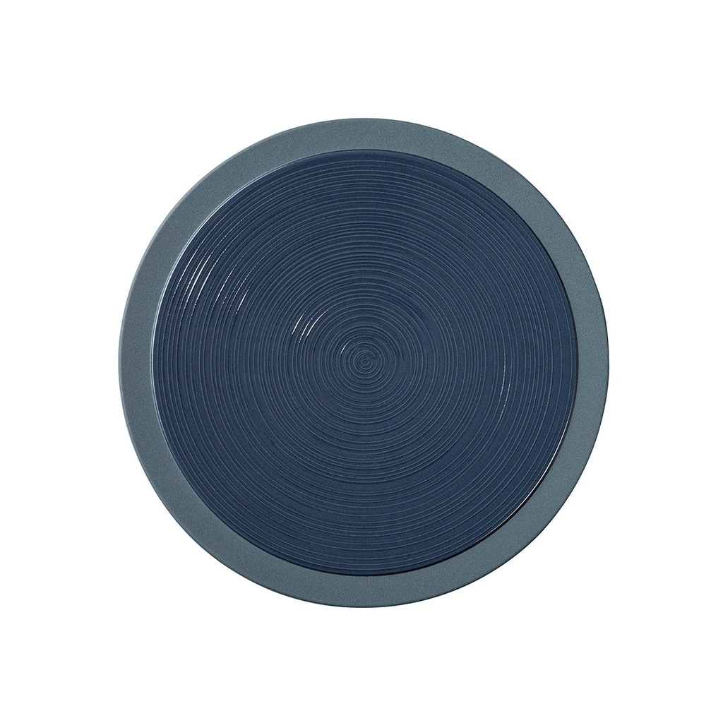 DEGRENNE BAHIA BLEU DE ROCHE — round dinner plate 23 cm — 230964 (Pack of 6 pieces)