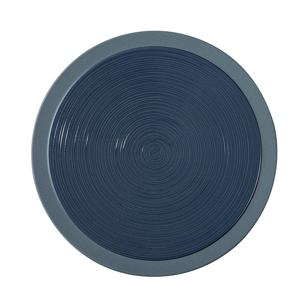 DEGRENNE BAHIA BLEU DE ROCHE — round dinner plate 26 cm — 230965 (Pack of 6 pieces)