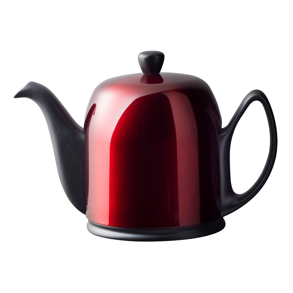 DEGRENNE SALAM NOIR POMME D AMOUR — Salam tea pot 6 cups candy apple black — 238935 (One piece)