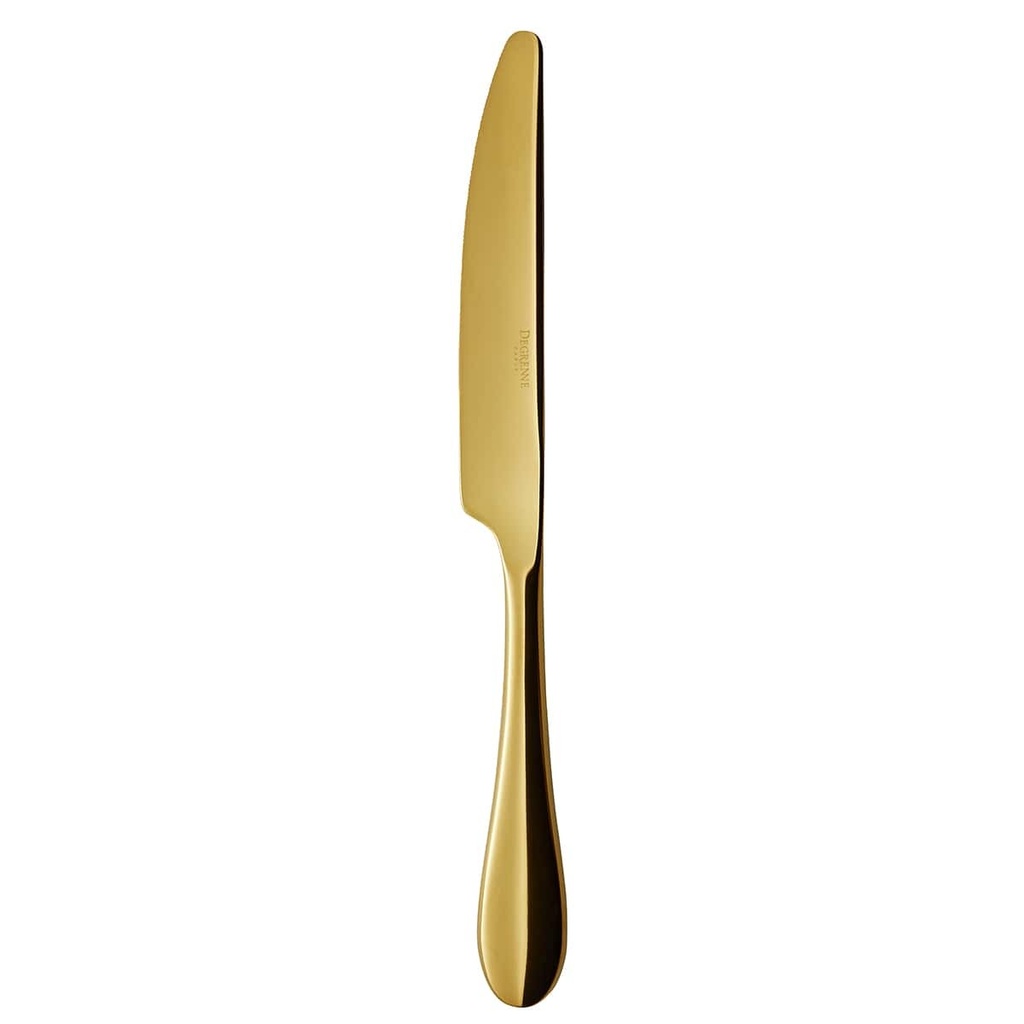 DEGRENNE ONDE PVD OR — Table knife solid handle serrated — 239336 (Pack of 12 pieces)