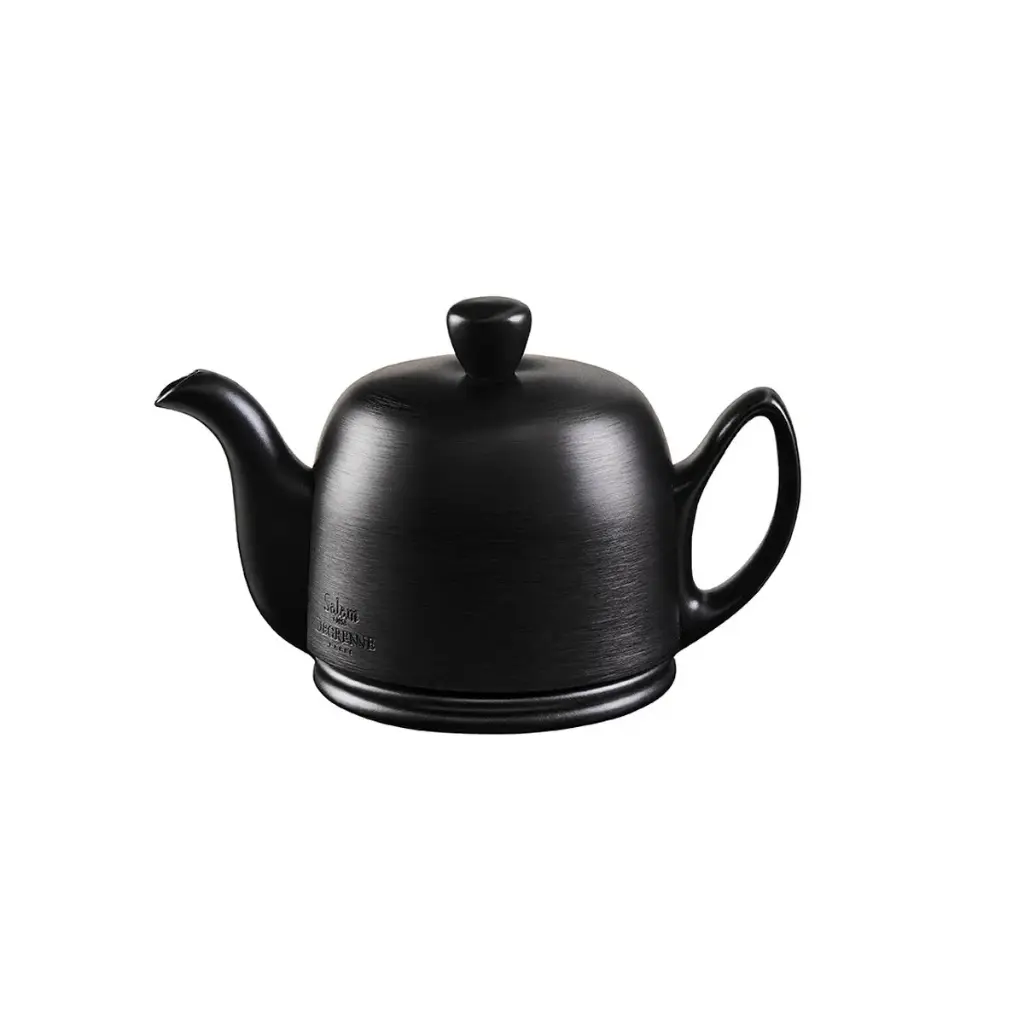 DEGRENNE SALAM NOIR — Salam tea pot 2 cups with black felt black aluminium lid — 243214 (One piece)