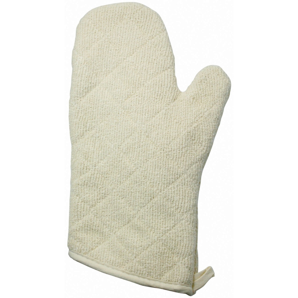 Winco Terry Cloth Oven Mitt, Silicone Lining, 13 inch