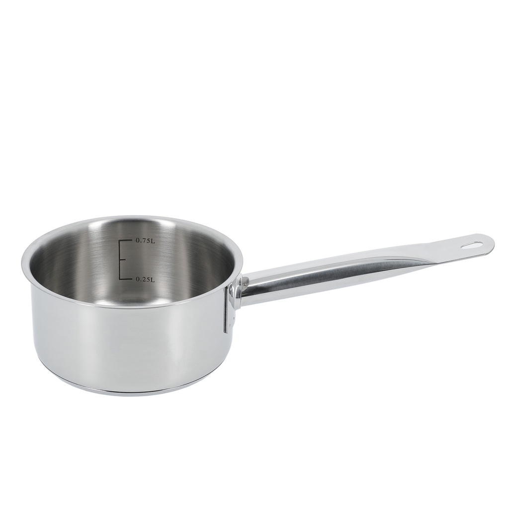 Mallard Ferrière Graduated stainless steel saucepan with pouring rim — Diameter: 140 mm; Capacity l: 1 L — 00431