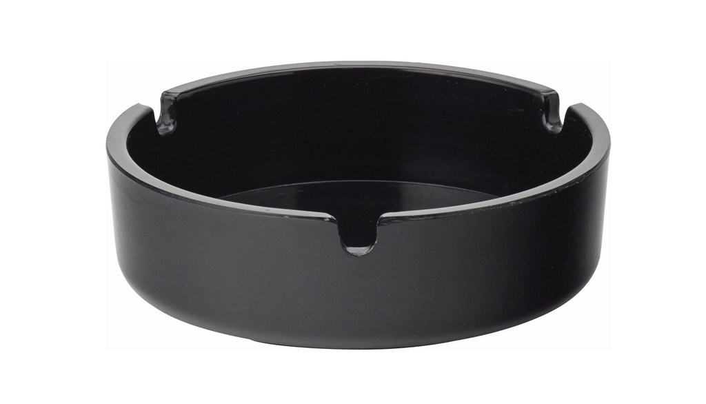 Utopia – Black Melamine Ashtray 4" (10cm) (Pack of 10)