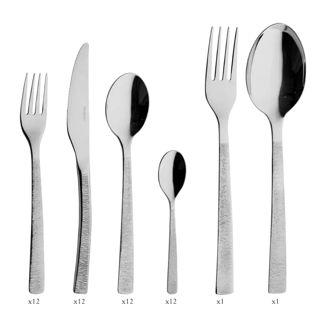 DEGRENNE ASTREE CISELE — 50 pieces solid handle serrated box set — 193342 (One piece)