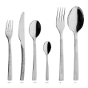 DEGRENNE ASTREE CISELE — 50 pieces solid handle serrated box set — 193342 (One piece)