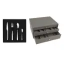 DEGRENNE GUEST — 124 pieces solid handle serrated box set — 197533 (One piece)