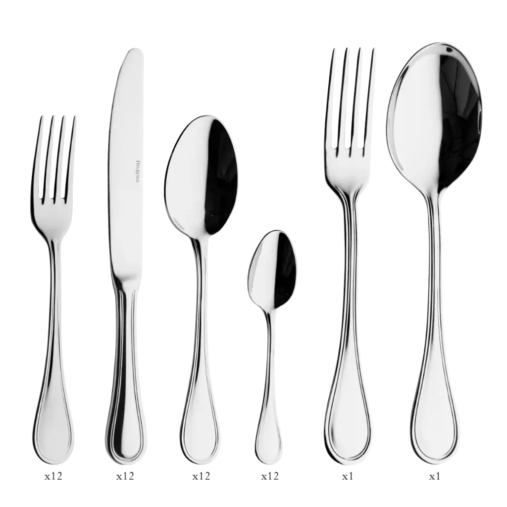 DEGRENNE VERLAINE — 50 pieces solid handle serrated box set — 246077 (One piece)