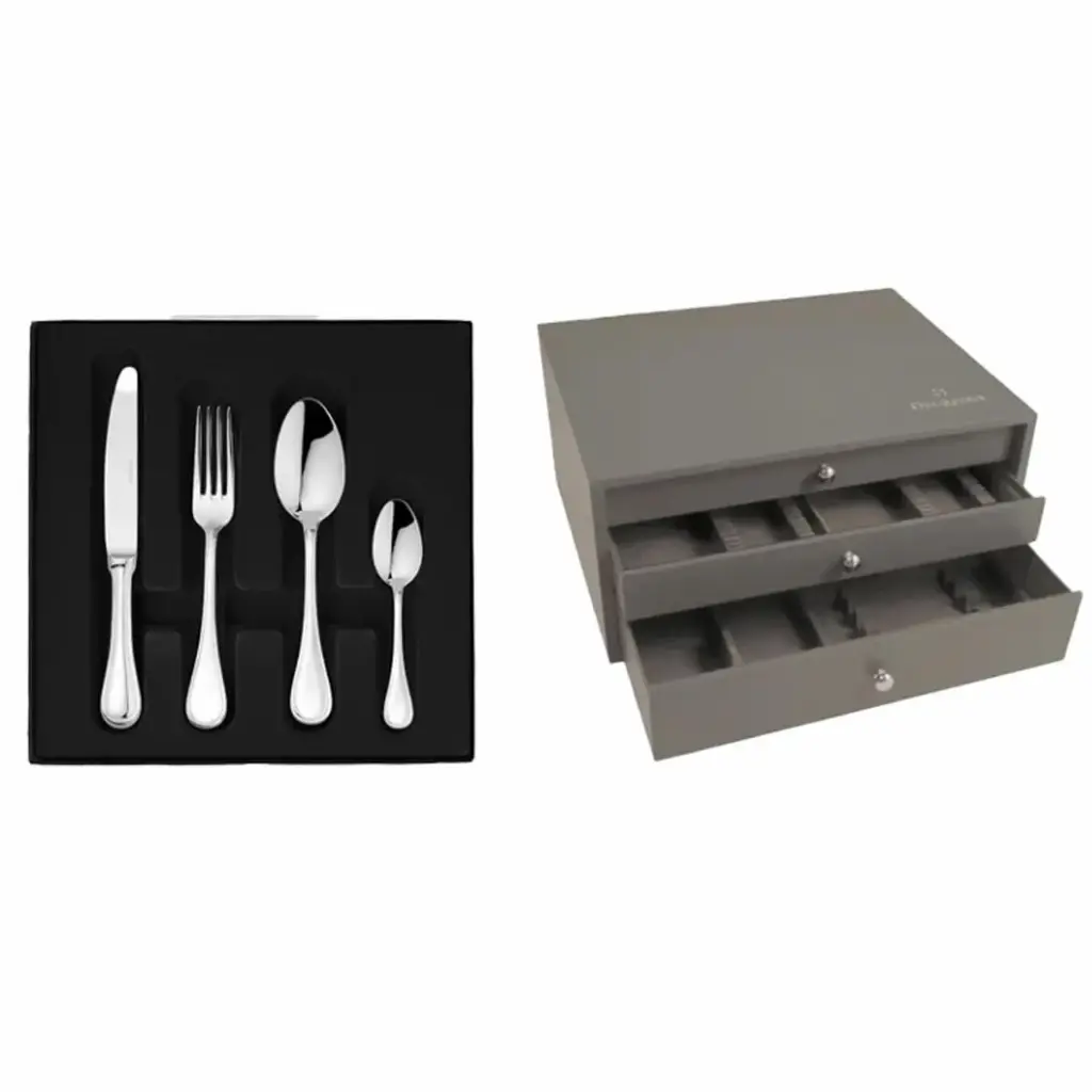 DEGRENNE VERLAINE — 124 pieces solid handle serrated box set — 246079 (One piece)