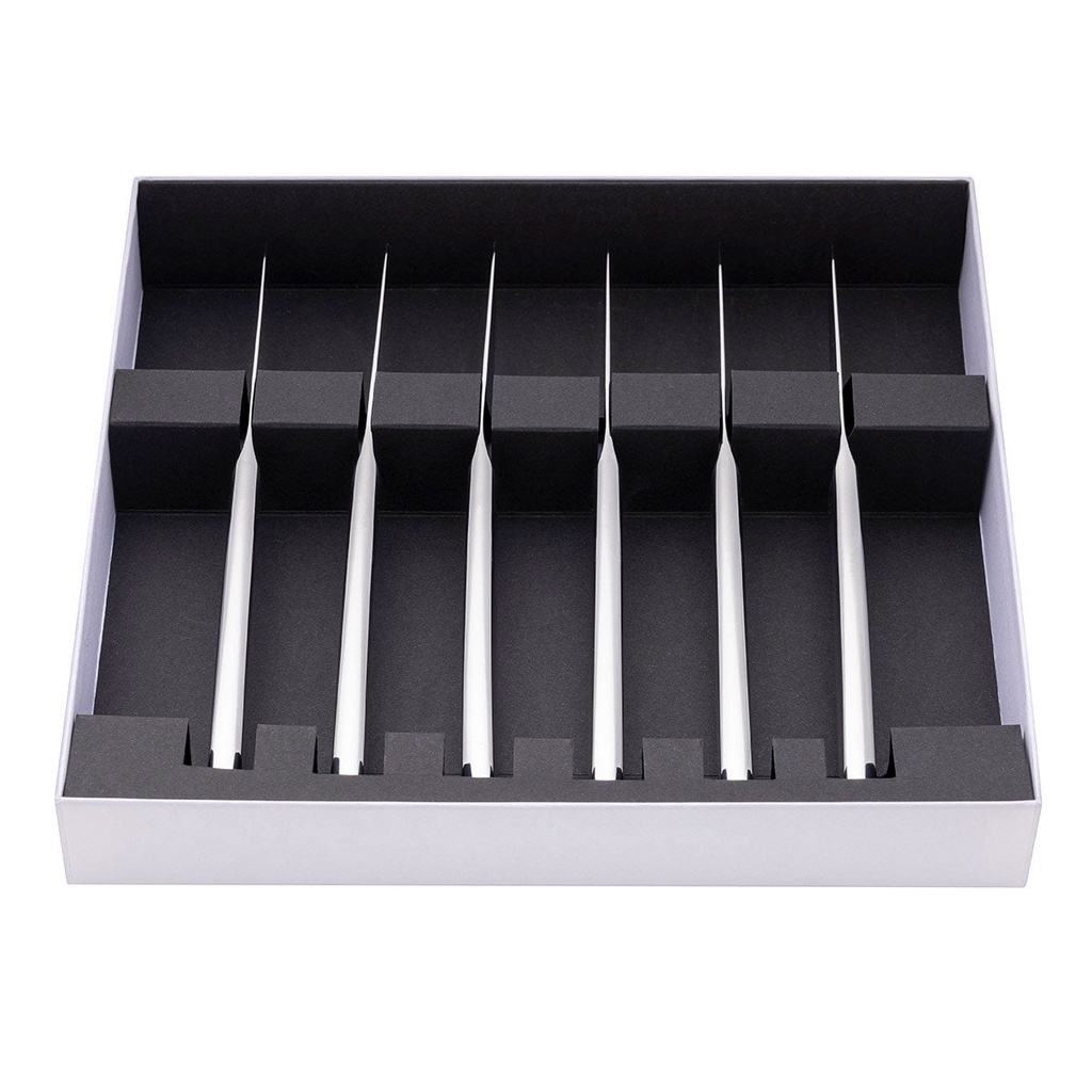 DEGRENNE LE PHIL Set of 6 table/steak knves non serrated blade solid handle — 246261