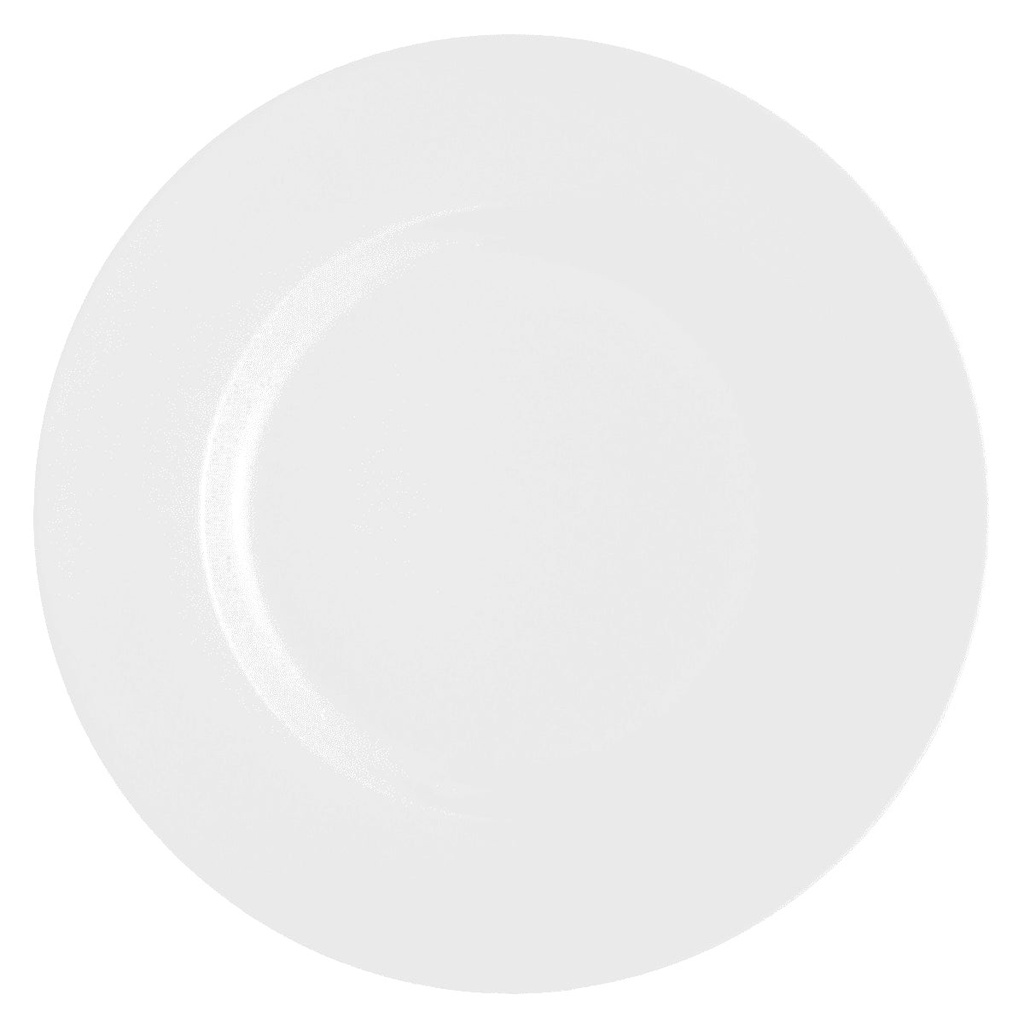 DEGRENNE BOREAL BLANC — Round dessert plate 22,5cm — 186767 (Pack of 6 pieces)