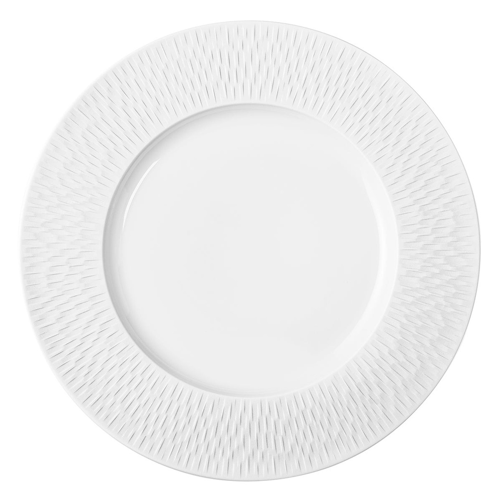 DEGRENNE BOREAL SATIN BLANC — Round dinner plate 32,5cm — 193319-UNIT (One piece)