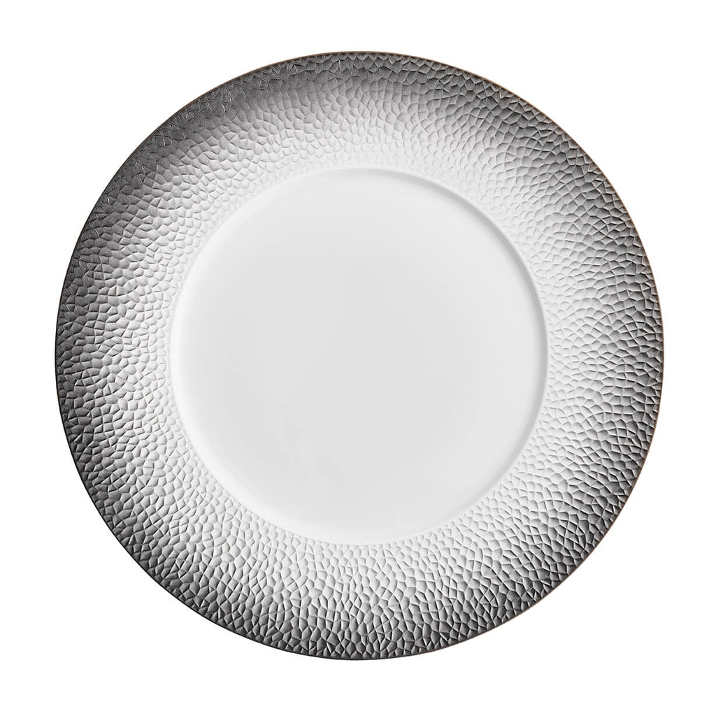 DEGRENNE COLLECTION L FRAGMENT NOIR — Round dinner plate 32cm — 245599 (Pack of 3 pieces)