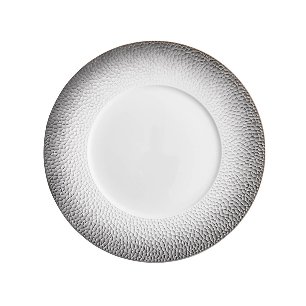 DEGRENNE COLLECTION L FRAGMENT NOIR Round Dinner plate w/wide rim — 245601