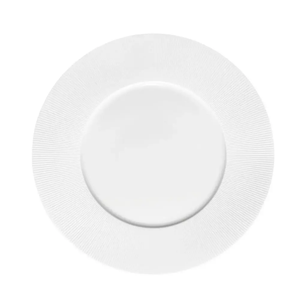 DEGRENNE COLLECTION L RAYON — Round Dessert / Salad/ App. plate w/wide rim — 247035 (Pack of 6 pieces)