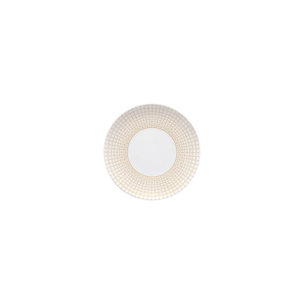 DEGRENNE COURONNE DOREE — Round Dessert  plate 20cm — 246713 (Pack of 6 pieces)