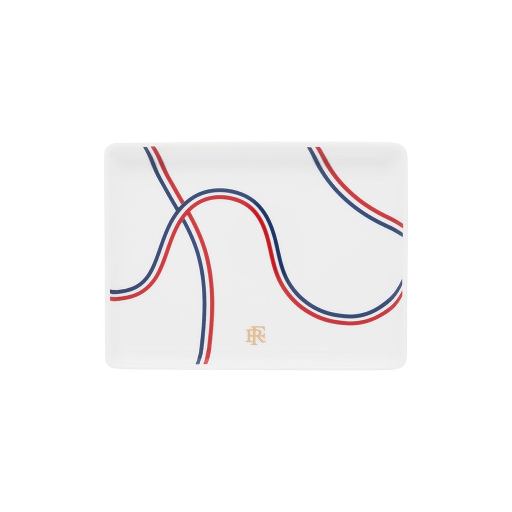 DEGRENNE DEGRENNE ELYSEE — small rectangular shared plate 16x12 cm ribbon — 247024 (One piece)