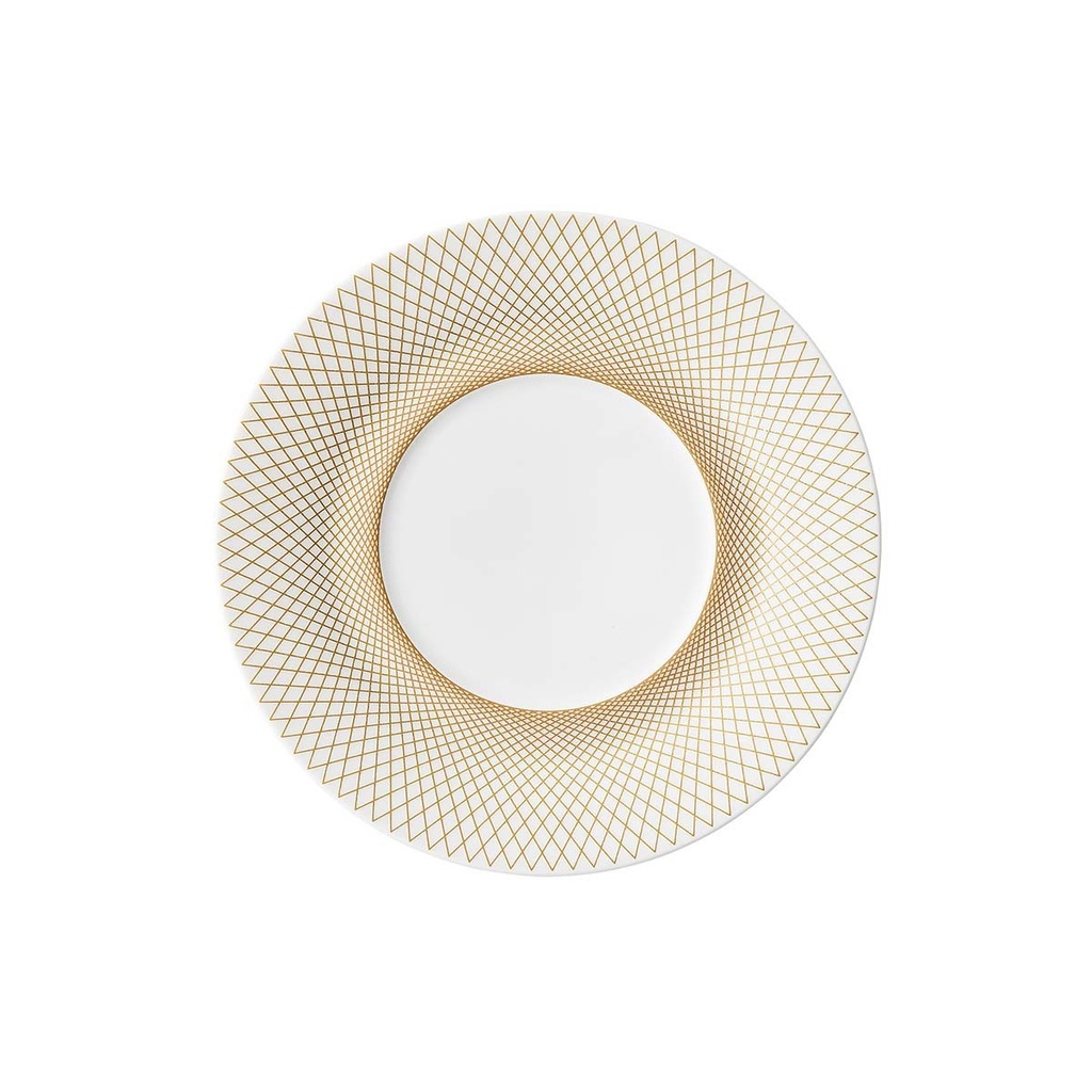 DEGRENNE GRAPHIQUE CLASSIQUE DORE — Breakfast saucer 18cm — 246269 (Pack of 6 pieces)