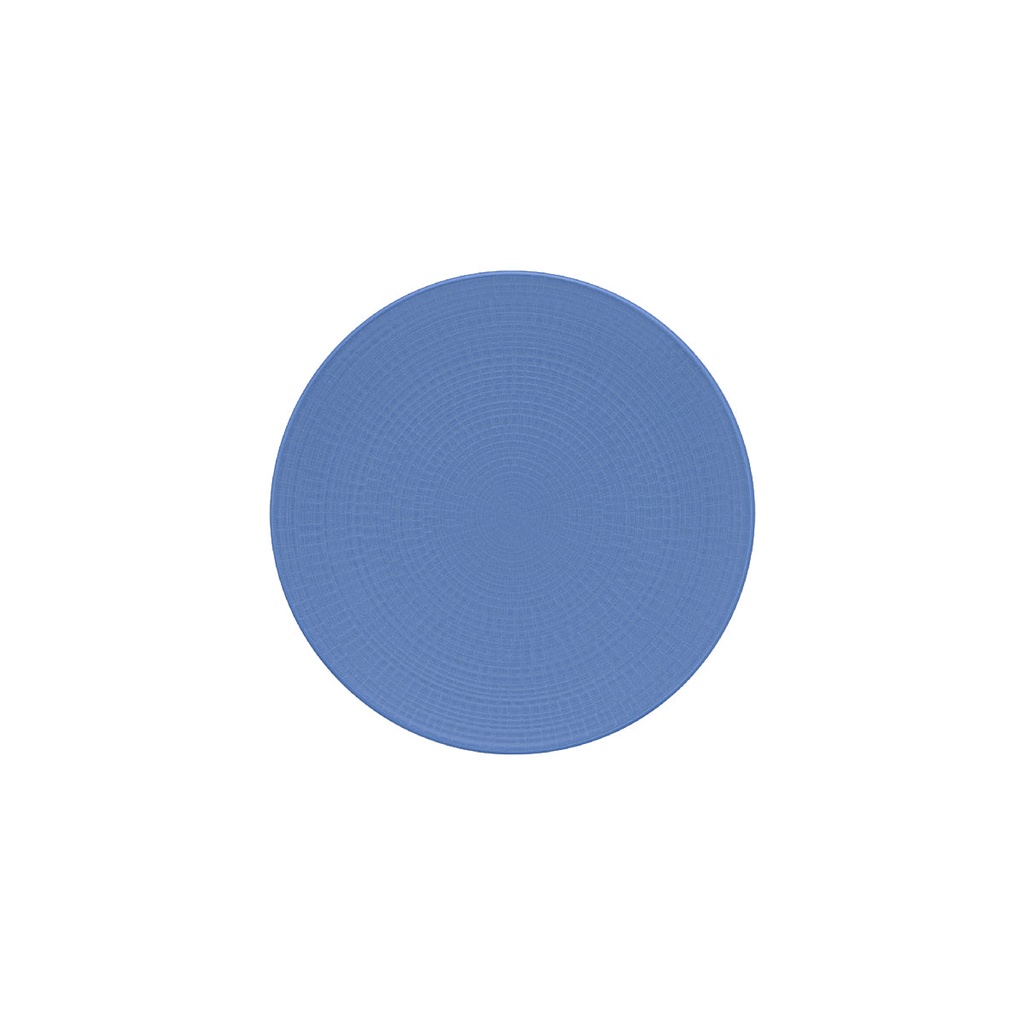 DEGRENNE MODULO NATURE BLEU GALET — round dessert plate 21 cm — 225344 (Pack of 6 pieces)
