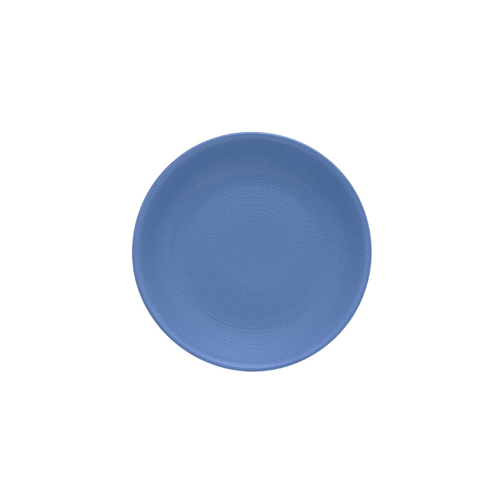 DEGRENNE MODULO NATURE BLEU GALET — Salad / round cereal plate 21 cm — 225345 (Pack of 6 pieces)