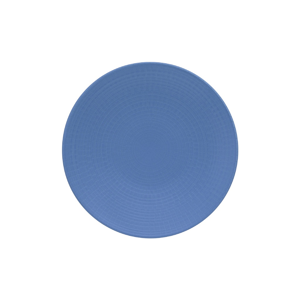 DEGRENNE MODULO NATURE BLEU GALET — Round bread and butter plate16 cm — 225353 (Pack of 6 pieces)