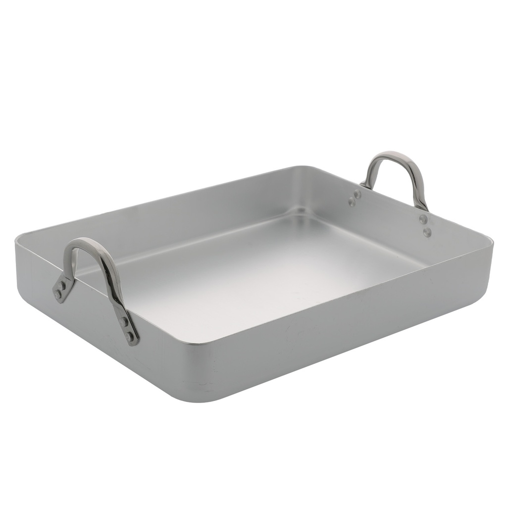 Mallard Ferrière Aluminium rectangular roasting pan — Height: 70 mm; Length: 500 mm; Width: 350 mm — 00508