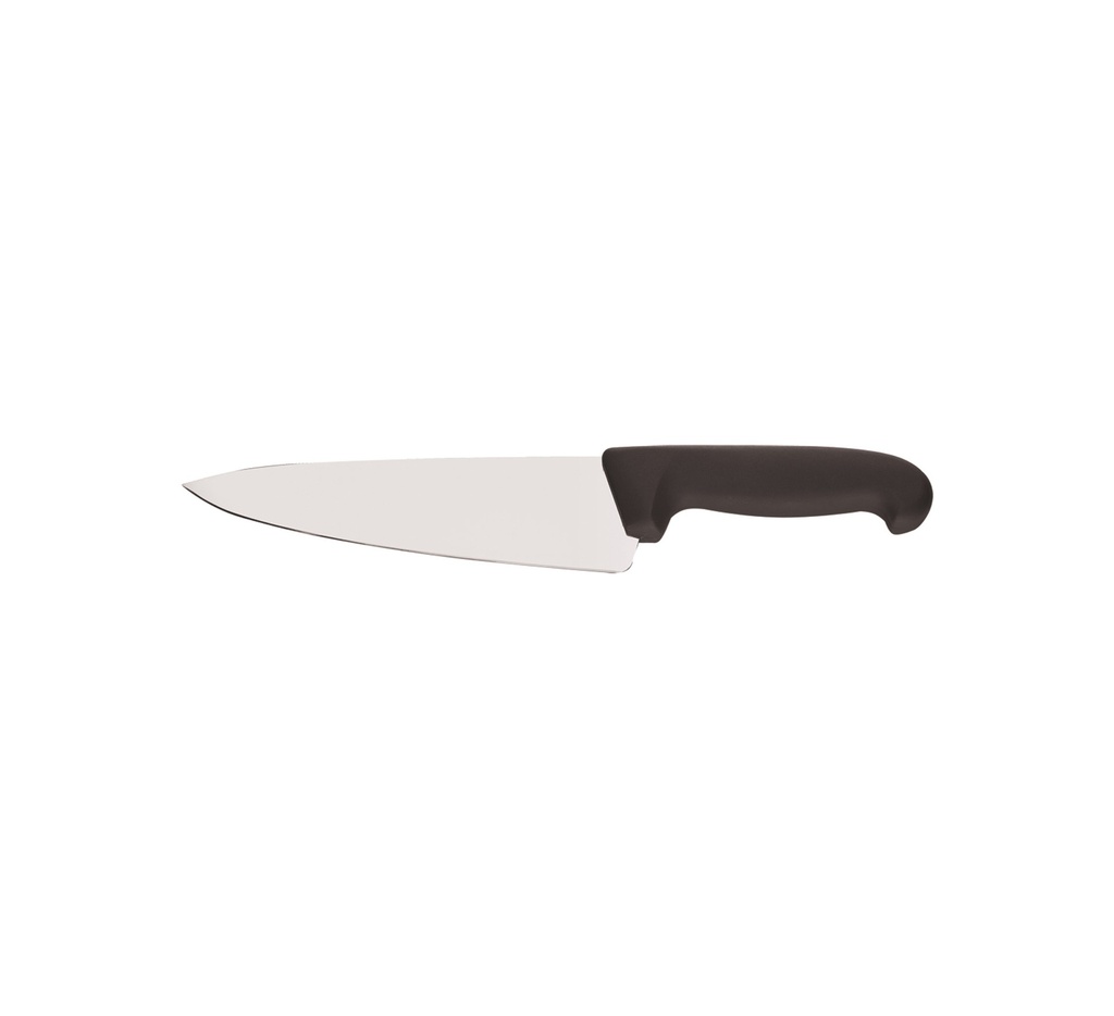 Mallard Ferrière Cook knife with polypropylene handle — Black handle — Blade length: 200 mm — 01625
