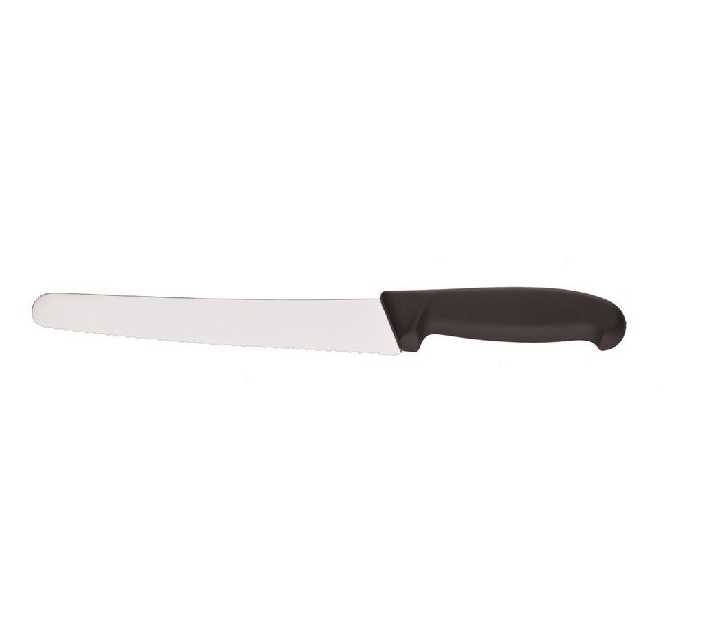 Mallard Ferrière Bread knife with polypropylene handle — Black handle — Blade length: 200 mm — 01630
