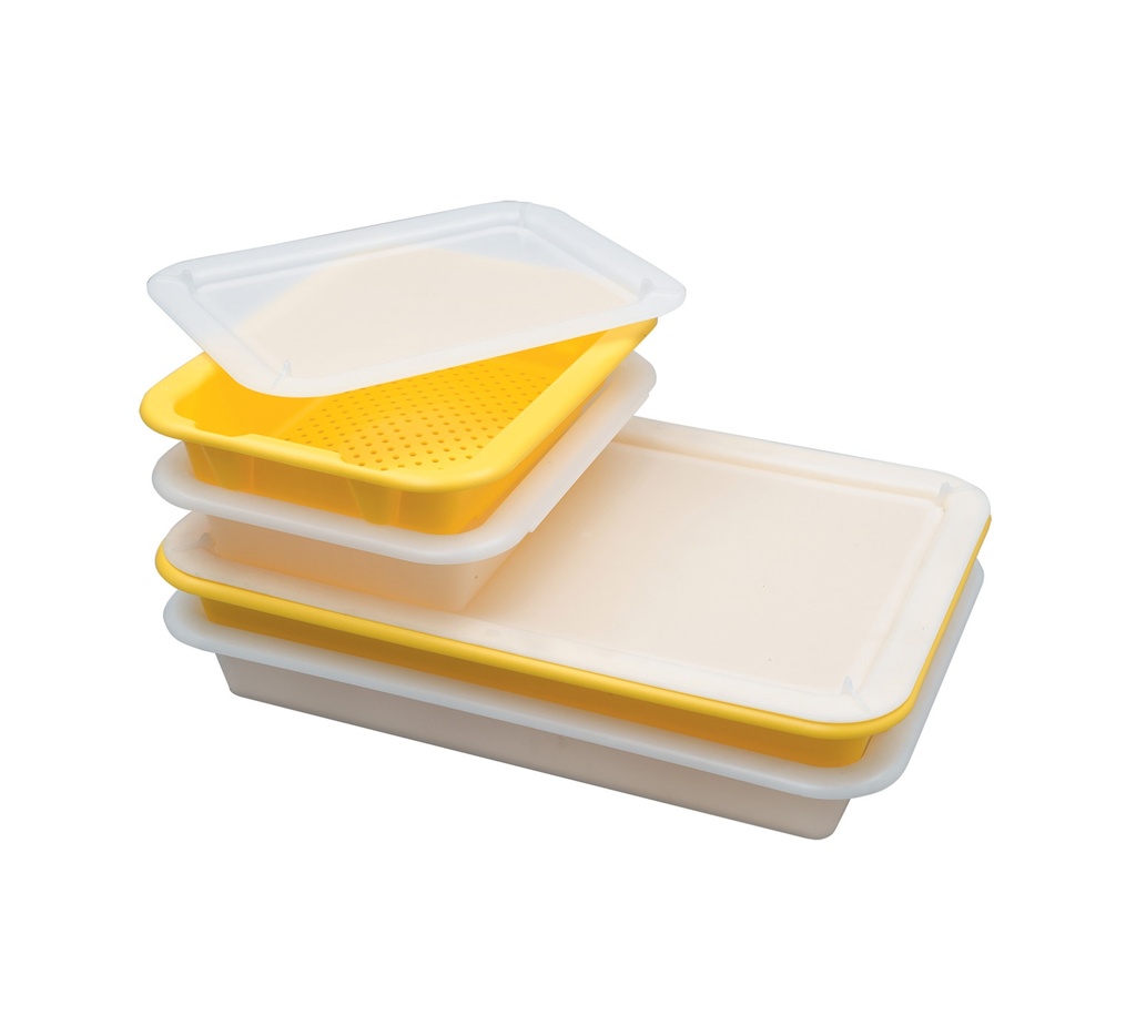 Mallard Ferrière Polypropylene draining insert — Yellow — Length: 400 mm; Width: 300 mm; Height: 80 mm — 01817
