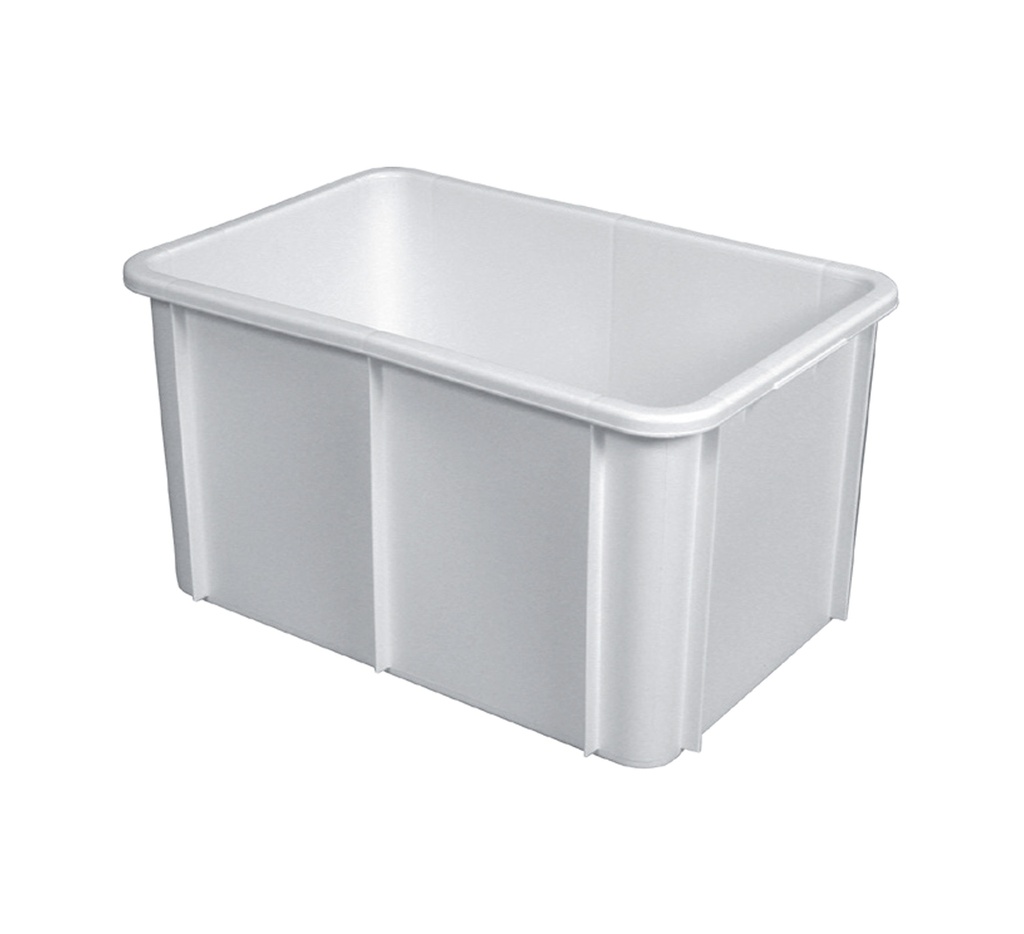 Mallard Ferrière Stackable plastic storage container without lid — Length: 600 mm; Width: 400 mm; Height: 320 mm; Capacity: 55 L — 01854