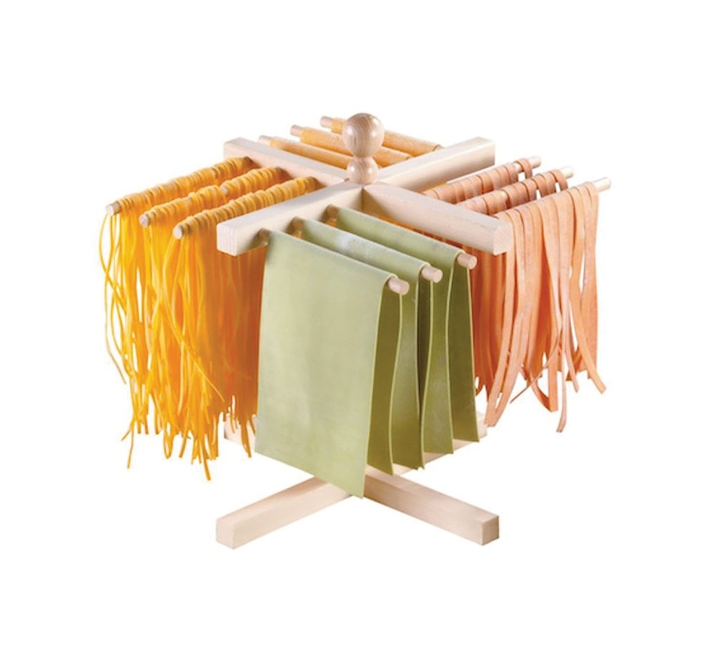 Mallard Ferrière Four-arm beechwood pasta-drying rack — Length: 300 mm; Width: 300 mm; Height: 340 mm — 02193