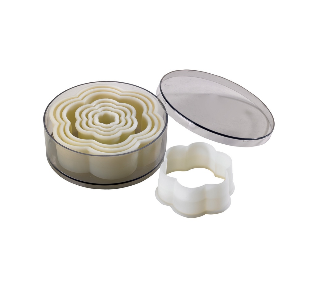 Mallard Ferrière POLYGLASS flower plain dough cutter set of 8 — 02295