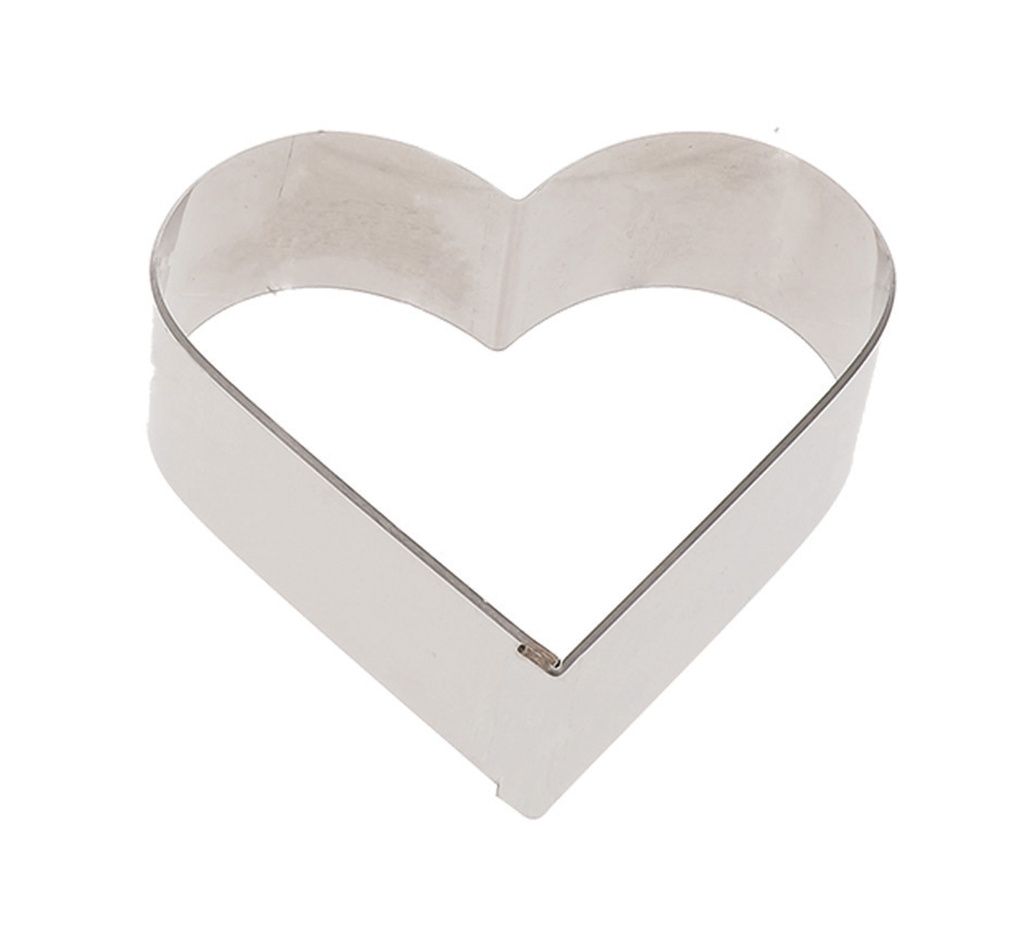 Mallard Ferrière Stainless steel plain heart dough cutter — Width: 85 mm — 02397
