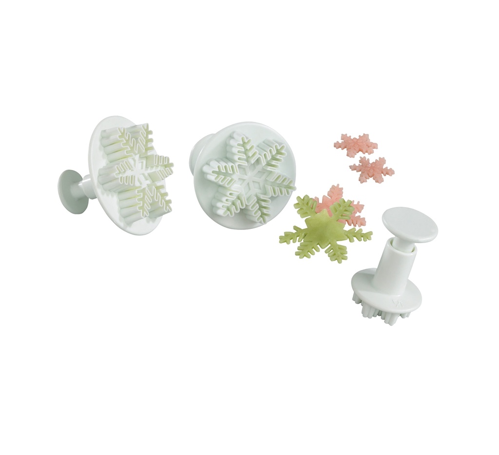 Mallard Ferrière Plastic snowflake dough cutter set of 3 — 02613