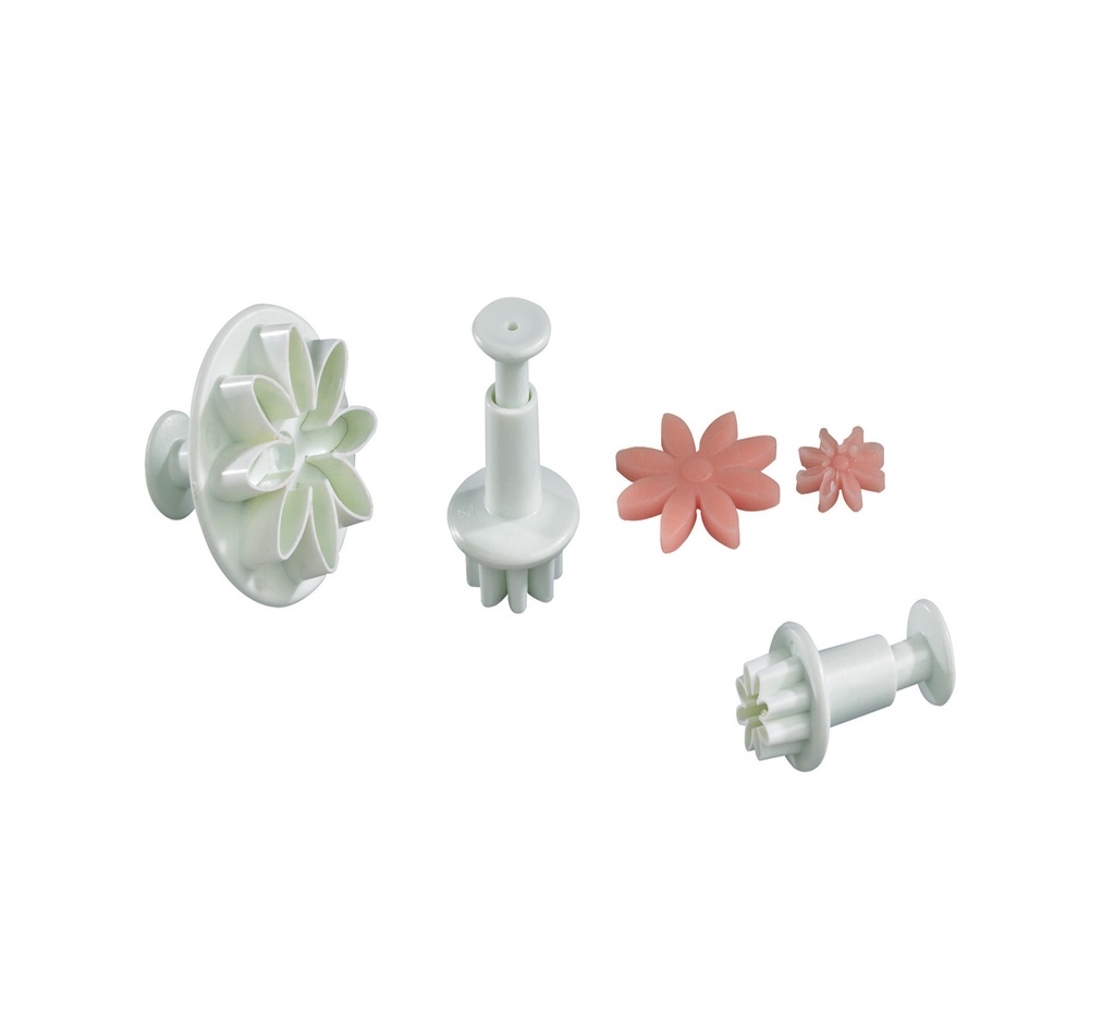 Mallard Ferrière Plastic daisy dough cutter set of 4 — 02616