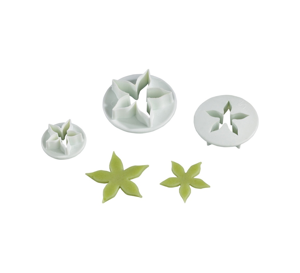 Mallard Ferrière Plastic flower dough cutter set of 3 — 02632