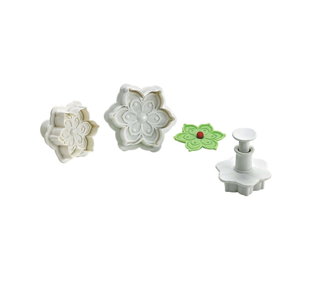 Mallard Ferrière Plastic flower dough cutter set of 3 — 02661