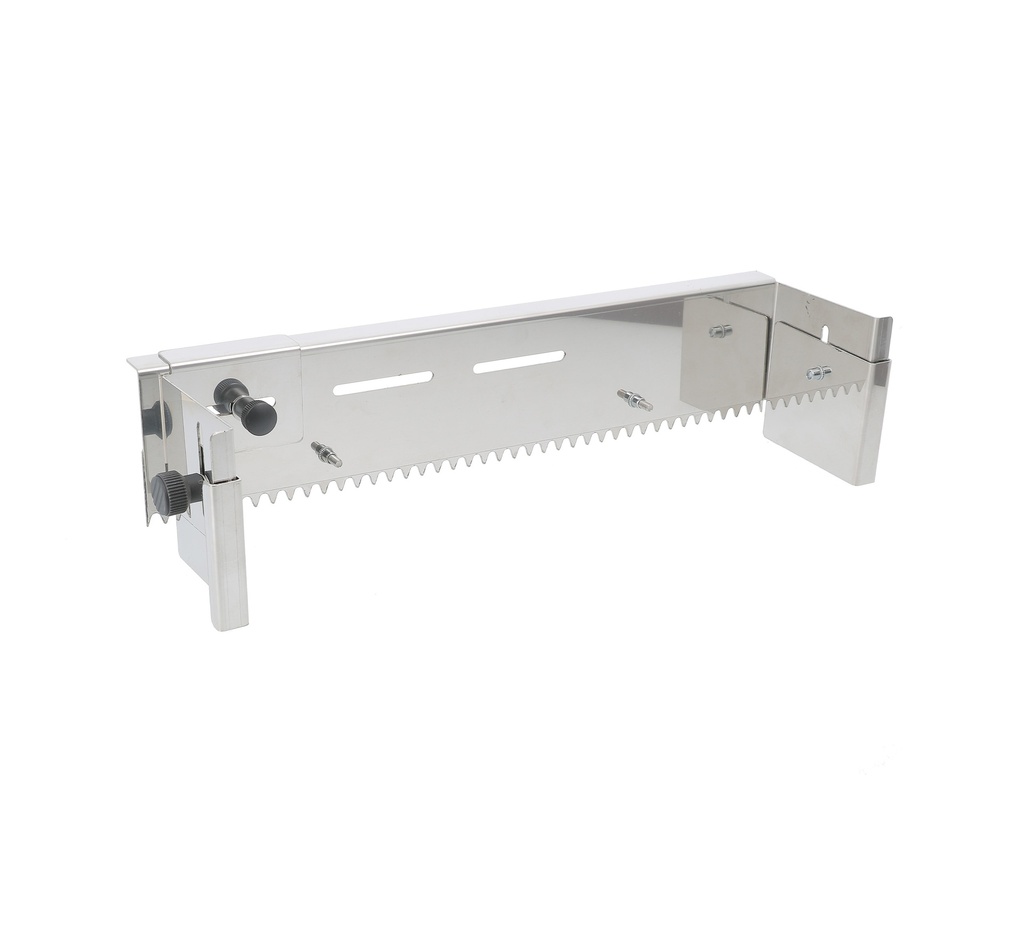 Mallard Ferrière Adjustable stainless steel scraper with removable comb — Length: 400 mm; Width: 75 mm — 02766