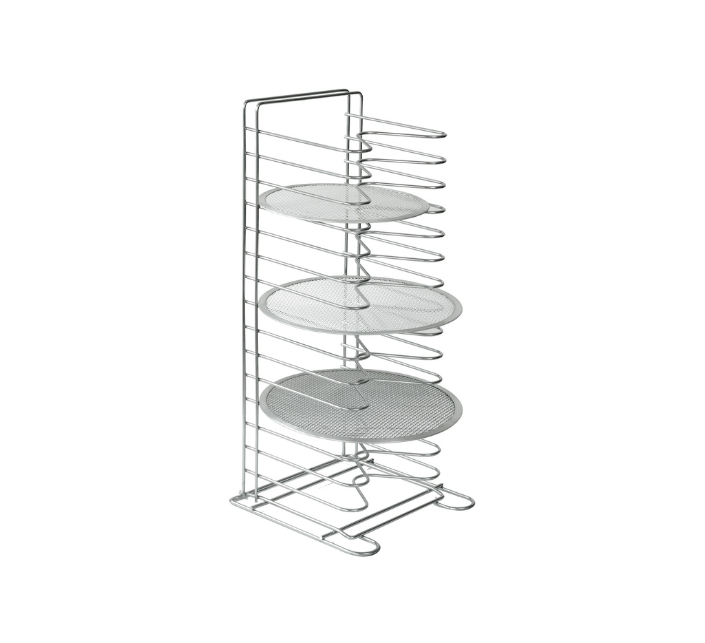 Mallard Ferrière Chrome-plated steel rack for ten pizza grids — Length: 340 mm; Width: 400 mm; Height: 650 mm — 04896