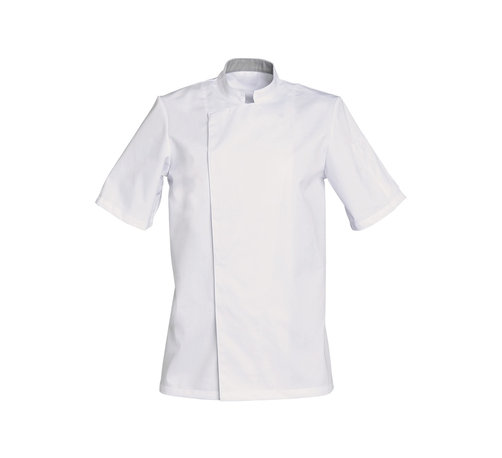 Mallard Ferrière Short-sleeved chef jacket with press studs — White — Size XXL — 05765