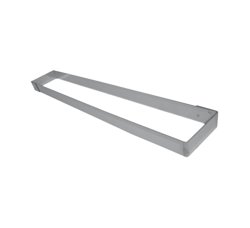 Mallard Ferrière Stainless steel rectangular pastry frame — Length: 570 mm; Width: 90 mm; Height: 25 mm — 07200