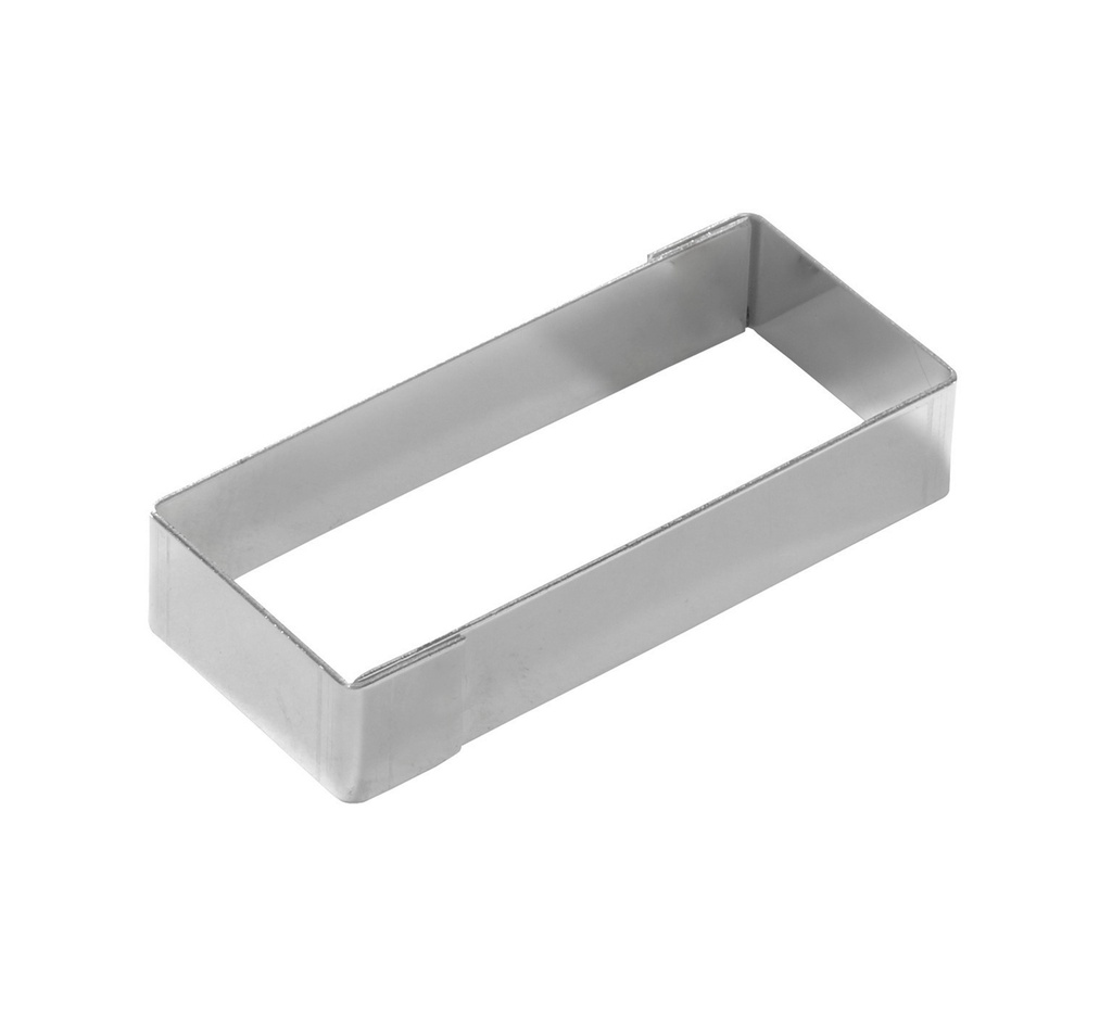 Mallard Ferrière Stainless steel rectangular tart frame — Length: 110 mm; Width: 40 mm; Height: 20 mm — 07671