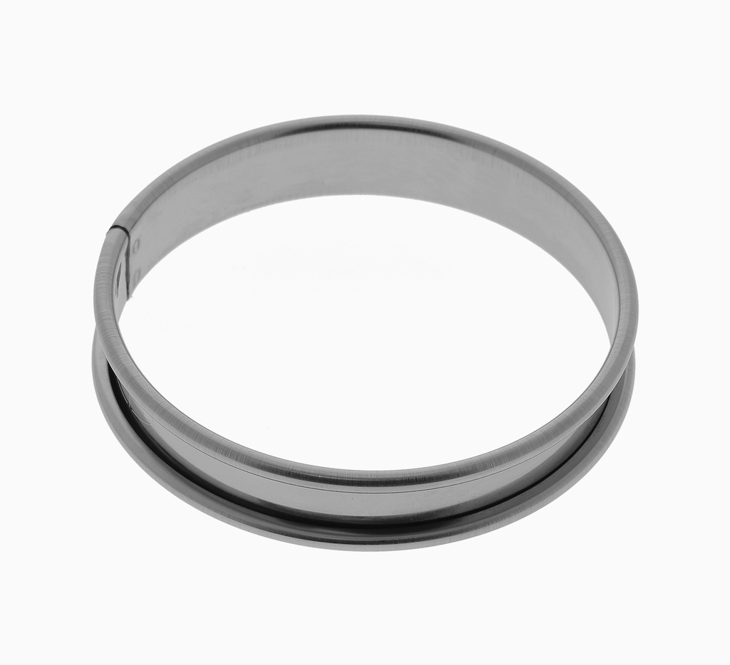 Mallard Ferrière Rolled-edge individual stainless steel tart rings, pack of ten — Diameter: 80 mm; Height: 16 mm — 06519